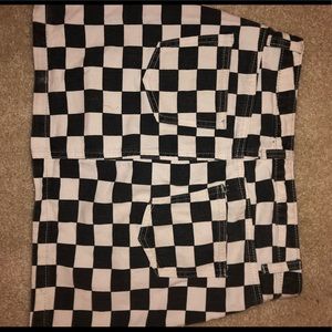 LF Skirts - Checkered denim skirt LF Skirts - Checkered denim skirt